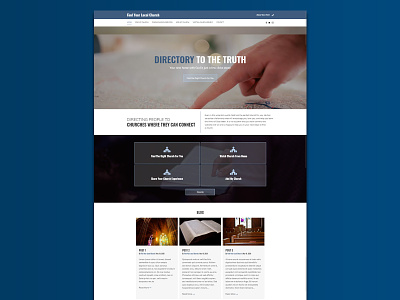 Find Your Local Church church community minimal typography web design wordpress
