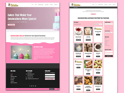Make a Wish Cakes branding ecommerce minimalist typography ui ux web design wordpress