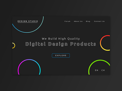 Design Studio colors dark mode minimal photoshop typography web design