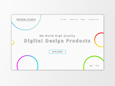Design Studio (Light Mode) colors gradients minimalist outline photoshop typography web design