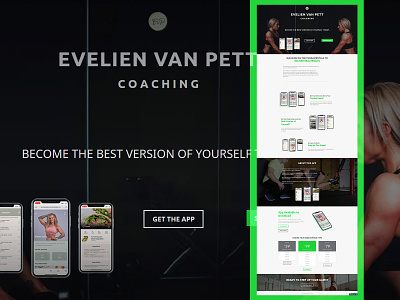 Evelien Van Pett Coaching clickfunnels landing page minimal photoshop typography ui web design