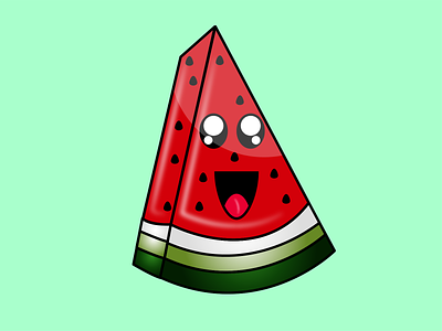 Watermelon cartoon design fruit graphic graphicdesign illustration illustration art logo logodesign vector watermelon
