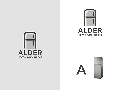 Alder Home Appliances a brand branding design graphic graphicdesign home appliances logo logotype marketing refrigerator visual identity برندینگ لوگو مارکتینگ هویت بصری وسایل خانه یخچال
