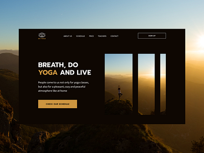 Yoga Studio Website design site ui uidesign ux uxdesign uxuidesign webdesign