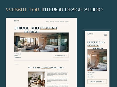 Website for an Interior Design Studio | Web Design branding design ui uidesign ux uxdesign uxuidesign webdesign website design