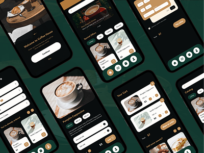 Coffee House App | UX/UI Design for Application ui uidesign ux uxdesign uxuidesign web design
