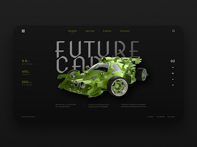 Concept of FutureCar auto branding car cars design dribbble drift figma figmauxuiwebdesigndribbledesign pinterest rally speed tuning ui ux web website wheels