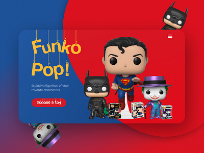 Re-design of FunkoPop! comics dc design dribbble best shot figma figmauxuiwebdesigndribbledesign firstshot hero marvel shop toy ui ux web web design webdesign