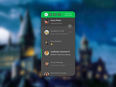 If Harry Potter was on Flock chatapp concept flockapp flockchat ui ux workchat