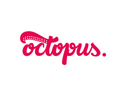 Octopus. handlettering lettering logo octopus pink script type