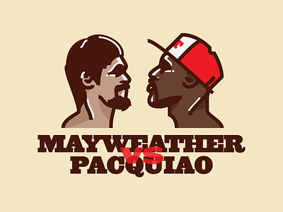 Mayweather Pacquiao boxing flat illustration mayweather minimal money pacquiao