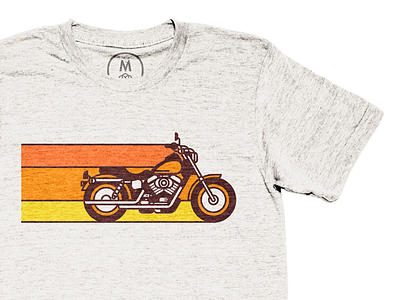 Sunset Ride bike cotton bureau harley harley davidson motorcycle sun sunset tee tshirt