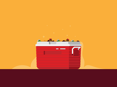 Chill. It's Friday. beer chill cool cooler flat friday illustration smoke