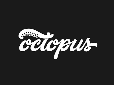 Octopus Final letter lettering logo octopus script type typography