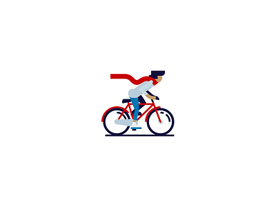 The Not So Orange Bike bicycle bike flat illustration minimal rider