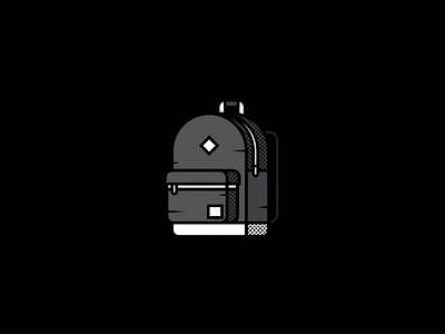 Monday backpack flat gg herschel illustration minimal monday rip viet huynh