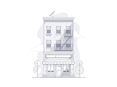 Brooklyn apartment brooklyn home house illustration pixel grid