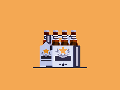 Sapporo beer brewskies flat illustration japan japanese minimal sapporo