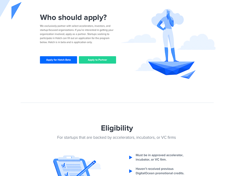 Hatch Landing Page by Kevin Yang for DigitalOcean on Dribbble