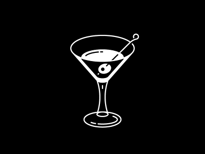 Martini black and white coping drink martini monday