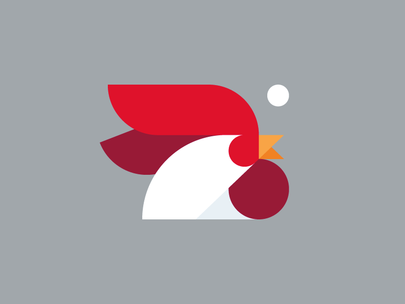 Year of the Rooster minimal animal mark illustration chinese new year rooster