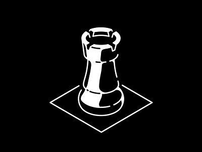 Guarded black and white castle chess eatsleepvector games guard illustration inktober minimalism rook vector