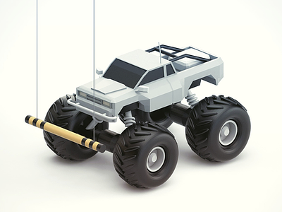 Maximum Clearance 3d awkward driving eatsleepvector jeep model render truck vehicle wheels