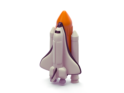Space Shuttle 3d adventure illustration launch minimal nasa shuttle space stars