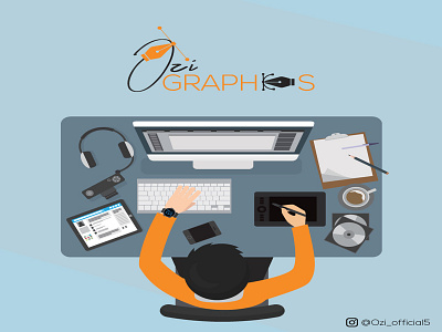 Ozi Graphics Work desk illustration best logo creative design illlustration logodesign new year ux