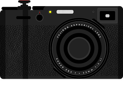 Fujifilm X-100V camera design dslr emoji figma flat fujifilm icon illustration lens minimal shutter vector