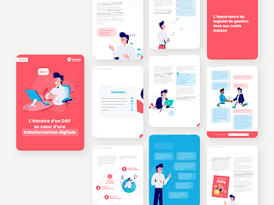 Livre blanc, Logiciel ERP - Invox B2B Digital Marketing design ebook flat graphic design illustration vector