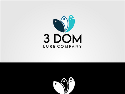 3Dom Lure Company branding design icon logo typography