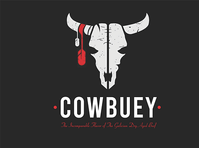 COW BUEY branding flat icon illustration logo minimal vector