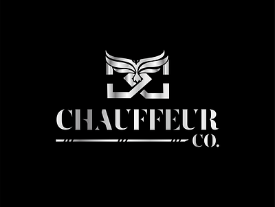 CHAUFFEUR CO1 design flat icon illustration logo minimal typography