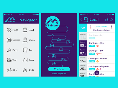 M indicator app app design cityapp icons ios8 iphone mumbai transportation ui design user interface
