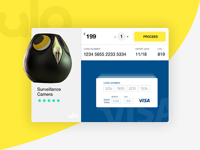 Daily UI | Day002 | Credit Card Checkout 002 checkout creditcard dailyui form input interface product ulo visa