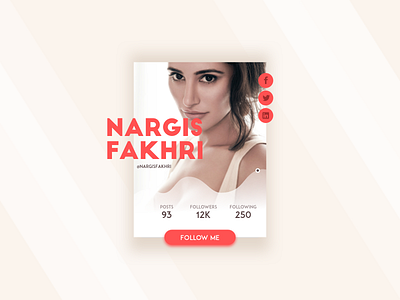 Daily UI | Day006 | User Profile 006 card dailyui flat interface minimal profile twitter ui user profile ux