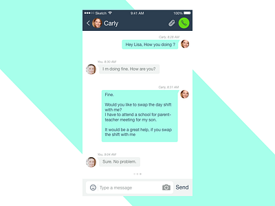 Direct Messaging 013 chat clean dailyui direct flat interface message minimal people ui