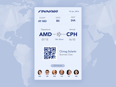 Boarding Pass 024 app boarding pass dailyui flight ios journey pass qr ticket travel world