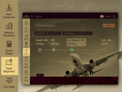 Track Shipment airline dubai gold icon shipment tracking app