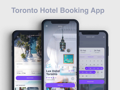 Toronto Hotel Booking App android app ios app java javascript laravel photoshop php swift ui ux webdevelopment