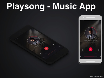 Playsong - Music App android app ios app java javascript mobileappdevelopment music app music player photoshop swift ui ux webdevelopment