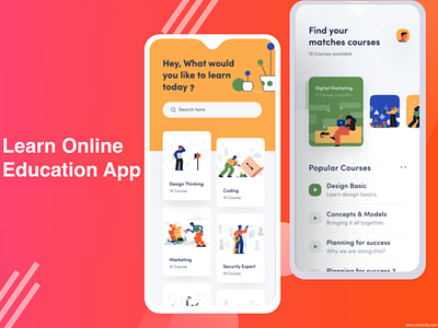 Learn Online - Education App android app education app education website ios app java javascript learning app mobileappdevelopment photoshop php swift webdevelopment