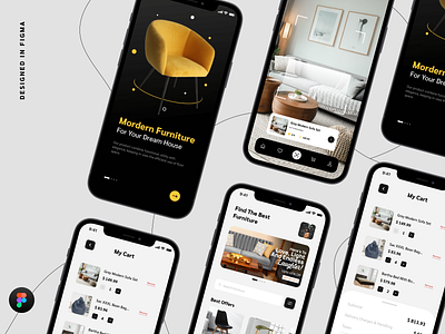 Furniture Shop App - Concept UI app concept branding decor design figma furniture furnitureonline homedecor homedesign homesweethome interiordesign interiors livingroom luxury moderndesign sofa style ui ux woodworking