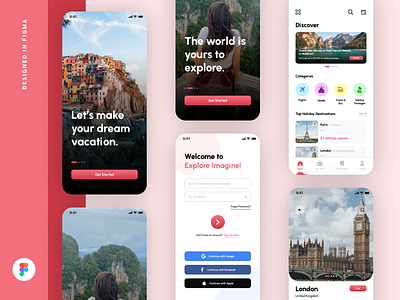 Travel App ✈️ android city clean design figma flights ios map mobile photo ticket tour tourism travel travel app traveling trip ui ux vacation