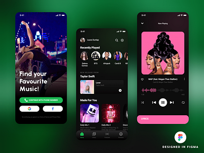 Spotify Music and Podcast App Re-design 🎶 adige application brand design figma hiphop instamusic iosmusic music musica musicapp musician podcasting producer redesign singer spotify ui uidesign ux