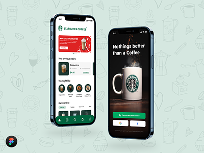 Starbucks Coffee Mobile App Concept ☕ add to cart americano app app concept arabica branding cappucino ccd coffee concept design espresso figma minimalist mobile shop snacks starbucks ui ux