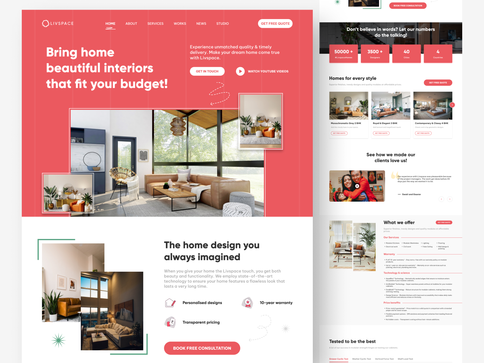 Livspace Interior Design Agency By Divyansh Bhatnagar On Dribbble   Livspace   Dribbble Shot 4x 