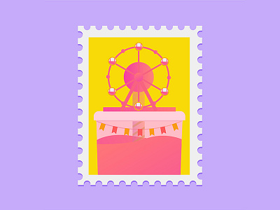 Ferris Wheel drink ferriswheel illustration joy stamp tea themepark