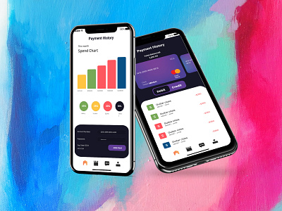 Payment History app branding design graphic design illustrator minimal ui ux
